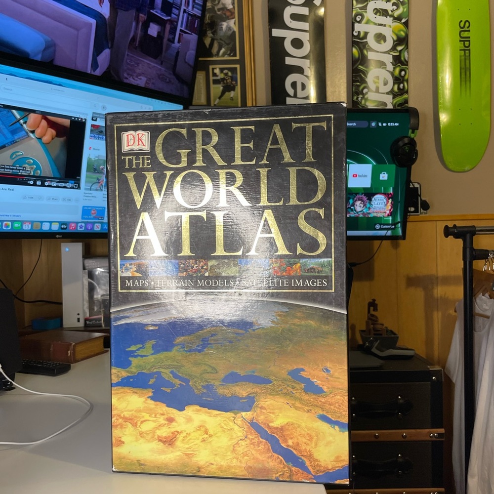 Massive great world atlas book